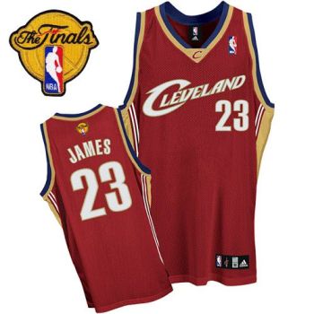 Cavaliers #23 LeBron James Red The Finals Patch Stitched NBA Jersey