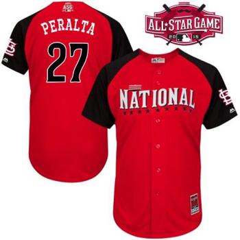 Cardinals #27 Jhonny Peralta Red 2015 All-Star National League Stitched Baseball Jersey