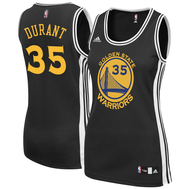 Golden State Warriors #35 Kevin Durant Women Black Jersey