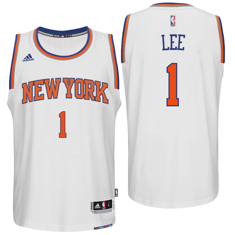 New York Knicks #1 Courtney Lee Home White New Swingman Jersey