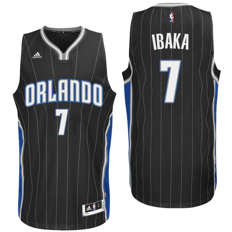 Orlando Magic #7 Serge Ibaka Alternate Black New Swingman Jersey