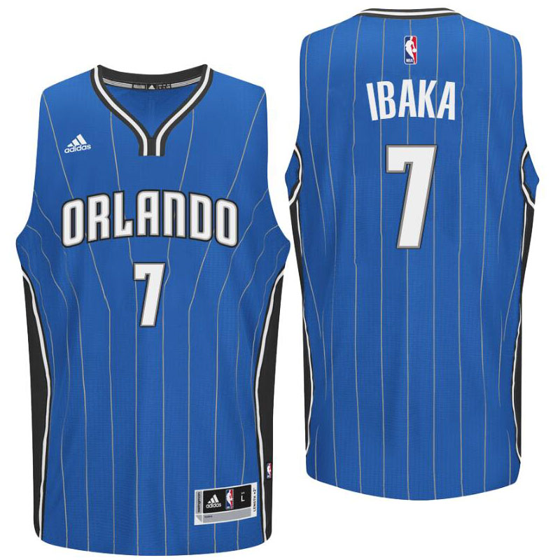 Orlando Magic #7 Serge Ibaka Road Blue New Swingman Jersey