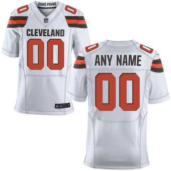 Men's Cleveland Browns Nike White Elite Custom Jersey