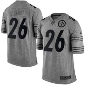 Nike Pittsburgh Steelers #26 Le'Veon Bell Gray Men's Stitched NFL Limited Gridiron Gray Jersey