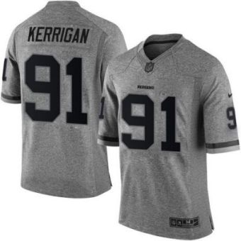 Nike Washington Redskins #91 Ryan Kerrigan Gray Men's Stitched NFL Limited Gridiron Gray Jersey