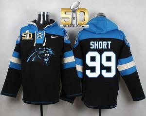 Nike Carolina Panthers #99 Kawann Short Black Super Bowl 50 Player Pullover NFL Hoodie