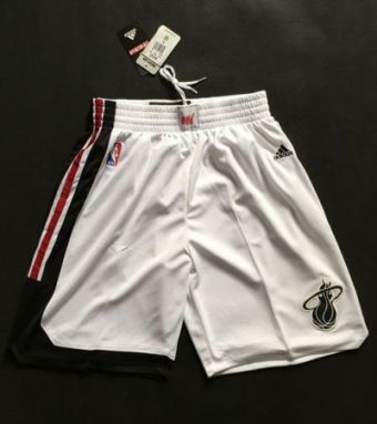 Miami Heat White NBA Shorts