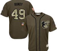 Baltimore Orioles #49 Dylan Bundy Green Salute to Service Stitched MLB Jersey