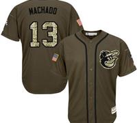 Baltimore Orioles #13 Manny Machado Green Salute to Service Stitched MLB Jersey