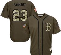 Boston Red Sox #23 Blake Swihart Green Salute to Service Stitched MLB Jersey