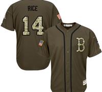 Boston Red Sox #14 Jim Rice Green Salute to Service Stitched Baseball Jersey