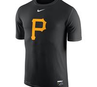 Pittsburgh Pirates Nike Authentic Collection Legend Logo 1.5 Performance Black T-Shirt