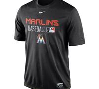 Miami Marlins Nike Legend Team Issue Performance Black T-Shirt