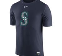 Seattle Mariners Nike Authentic Collection Legend Logo 1.5 Navy Performance T-Shirt