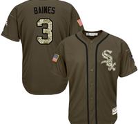 Chicago White Sox #3 Harold Baines Green Salute to Service Stitched Baseball Jersey