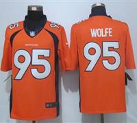 Nike Denver Broncos #95 Derek Wolfe Orange Team Color Men's Stitched NFL New Limited Jersey