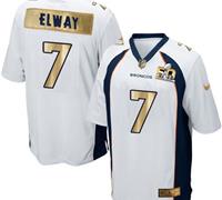 Nike Denver Broncos #7 John Elway White Men's Stitched NFL Game Super Bowl 50 Collection Jersey