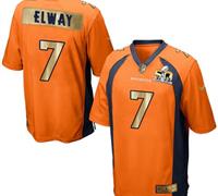 Nike Denver Broncos #7 John Elway Orange Team Color Men's Stitched NFL Game Super Bowl 50 Collection Jersey