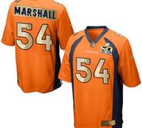 Nike Denver Broncos #54 Brandon Marshall Orange Team Color Men's Stitched NFL Game Super Bowl 50 Collection Jersey