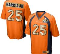 Nike Denver Broncos #25 Chris Harris Jr Orange Team Color Men's Stitched NFL Game Super Bowl 50 Collection Jersey