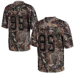 Nike Denver Broncos #95 Derek Wolfe Camo Men's Stitched NFL Realtree Elite Jersey