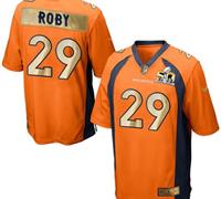 Nike Denver Broncos #29 Bradley Roby Orange Team Color Men's Stitched NFL Game Super Bowl 50 Collection Jersey