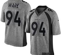 Nike Denver Broncos #94 DeMarcus Ware Gray Men's Stitched NFL Limited Gridiron Gray Jersey