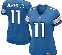 Women Nike Lions #11 Marvin Jones Jr Light Blue Team Color Stitched NFL Elite Jersey