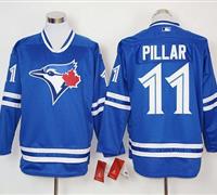 Toronto Blue Jays #11 Kevin Pillar Blue Long Sleeve Stitched MLB Jersey