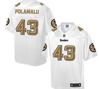 Nike Pittsburgh Steelers #43 Troy Polamalu White Men's NFL Pro Line Fashion Game Jersey