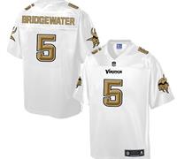 Nike Minnesota Vikings #5 Teddy Bridgewater White Men's NFL Pro Line Fashion Game Jersey