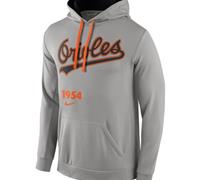 Baltimore Orioles Nike Cooperstown Performance Pullover Gray MLB Hoodie