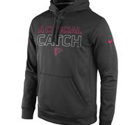 Atlanta Falcons Nike Charcoal Breast Cancer Awareness KO Pullover Performance Hoodie