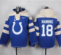 Nike Indianapolis Colts #18 Peyton Manning Royal Blue Player Pullover NFL Hoodie