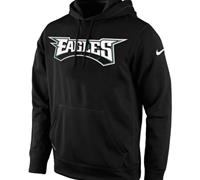 Philadelphia Eagles Nike Black KO Wordmark Performance Hoodie