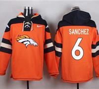 Nike Denver Broncos #6 Mark Sanchez Orange Player Pullover NFL Hoodie