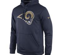 St.Louis Rams Nike Navy Practice Performance Pullover Hoodie