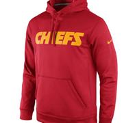 Kansas City Chiefs Nike Red KO Wordmark Performance Hoodie