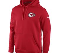 Kansas City Chiefs Nike Red KO Chain Fleece Pullover Performance Hoodie