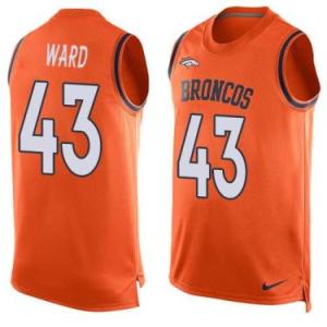 Nike Denver Broncos #43 T.J. Ward Orange Color Men's Stitched NFL Name-Number Tank Tops Jersey