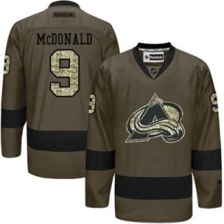 Colorado Avalanche #9 Lanny McDonald Green Salute To Service Men's Stitched Reebok NHL Jerseys