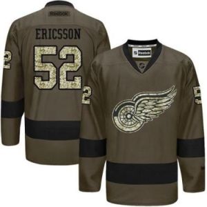 Detroit Red Wings #52 Jonathan Ericsson Green Salute To Service Men's Stitched Reebok NHL Jerseys