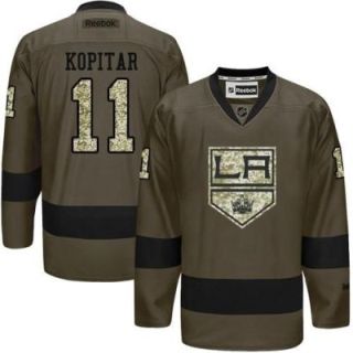 Los Angeles Kings #11 Anze Kopitar Green Salute To Service Men's Stitched Reebok NHL Jerseys