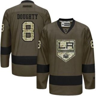 Los Angeles Kings #8 Drew Doughty Green Salute To Service Stitched NHL Jersey