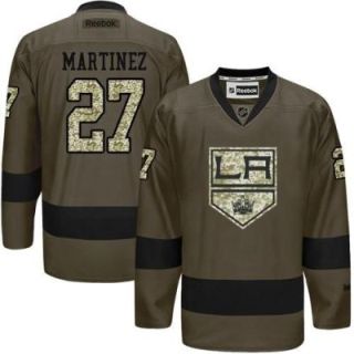 Los Angeles Kings #27 Alec Martinez Green Salute To Service Men's Stitched Reebok NHL Jerseys