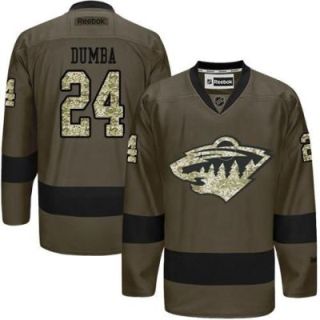 Minnesota Wild #24 Matt Dumba Green Salute To Service Men's Stitched Reebok NHL Jerseys