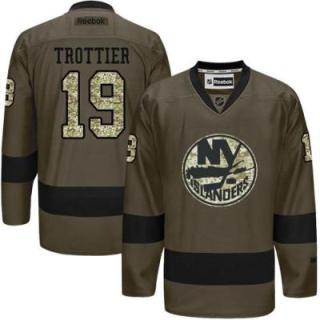 New York Islanders #19 Bryan Trottier Green Salute To Service Men's Stitched Reebok NHL Jerseys