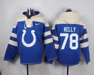 Nike Indianapolis Colts #78 Ryan Kelly Royal Blue Player Pullover Hoodie