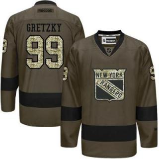 New York Rangers #99 Wayne Gretzky Green Salute To Service Men's Stitched Reebok NHL Jerseys