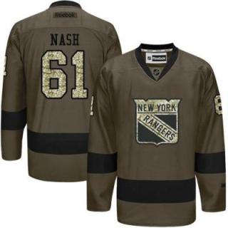 New York Rangers #61 Rick Nash Green Salute To Service Men's Stitched Reebok NHL Jerseys